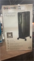 Omni Heat Oil Filled Radiator Heater, Black, Like
