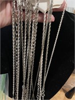Lot of Silver Metal Necklaces