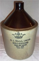 Vintage advertising stoneware jug.