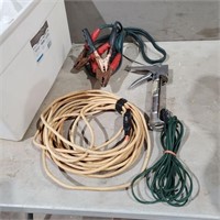 Booster Cables, Extension Cord, Caulking Gun