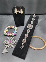 Adorable Penquin Earrings & Holiday Bracelets