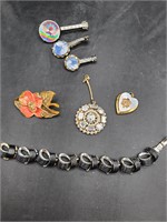 1950's Pins & Bracelet