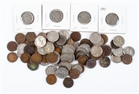 Coin Assorted Indian Cents & Buffalo Nickels