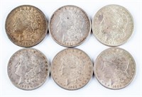 Coin (6) Morgan Silver Dollars VF- Extra Fine