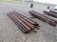 (25) 2 7/8"  x 7' Used Oil Pipe Posts