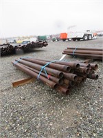 (25) 2 7/8"  x 7' Used Oil Pipe Posts