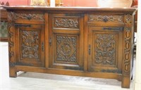 Neo Renaissance Carved Oak Sideboard.