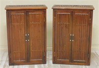 Bamboo Hanging Cabinets.