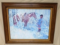 Native American and Horse Large Print.