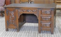 Neo Renaissance Oak Desk.