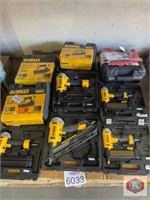 nailers lot of 9 pneumatic nailers contents on