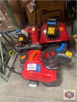 snow blowers lot of 3 gasoline snow blowers by