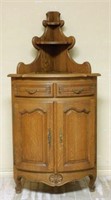 Louis XV Style Oak Corner Cabinet.