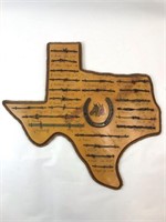 Barbed Wire Display Texas Shaped