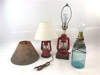 Lantern & Canning Jar Table Lamps