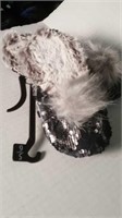 Ladies size 5-6 grey sequin slippers