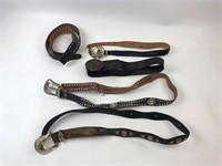 Assorted Western Leather Belts