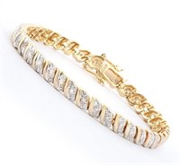 .39TW Diamonds 18k Gold Plated Bracelet