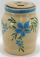 * Stoneware Vase w/ Lid