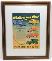 * Vintage 1938 International Truck Advertising