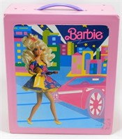 * Barbie Doll 1989 Storage Case w/ Dolls & Clothes