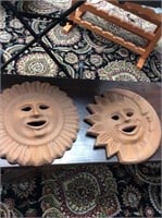 Two Mexican terra-cotta wall hangings
