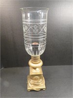 Etched Hurricane Lamp