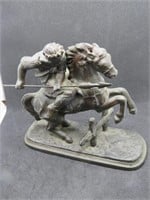 Bronze warrior on horseback