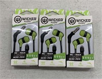 WICKED AUDIO 600CC EARBUDS 3PC