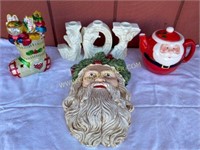 Joy Christmas Candle Holders, chalk Santa, & More
