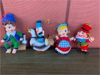 Vintage nursery rhyme themed Ornaments