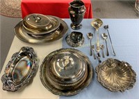 Assorted silver plated items, Assortiment
