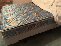 Queen Size Bed W/ Box Springs, Mattress, Frame &
