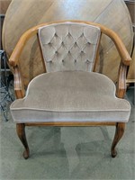 Beautiful Upholstered Barrel Style Chair measures