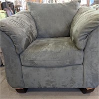 Soft, cushioned chair Back is 35", sides are 30",