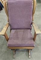 Glider Rocker with cushion seats
Back is 38" and