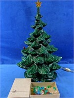 Vintage ceramic Christmas tree 16" requires TLC