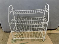 Four-tier wired shoe rack 26" x 12" x 28"H