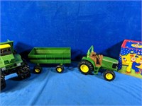 John Deere Tractors and trailer with