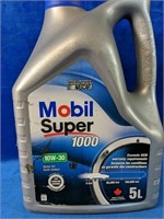 Unopened Mobil Super 1000, 10W-30 Motor Oil. 5L