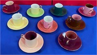 92 - LOT OF 9 CUPS & SAUCERS