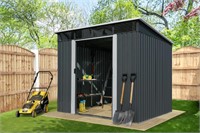 8' x 9' Metal Pent Shed with Skylight