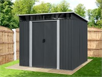 6' x 8' Metal Pent Shed with Skylight