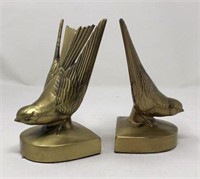 Heavy Brass High End Sparrow Bookends