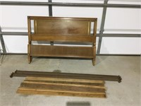 Sonata cherry bed, headboard, footboard, rails