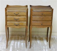 Louis XV Style Oak Side Cabinets.