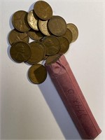 Roll of Wheat Cents Marked 1942-D