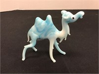 Decorative Blue Glass Camel