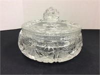 Hand Cut Crystal Covered Dish