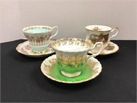 Three Vintage Teacups
